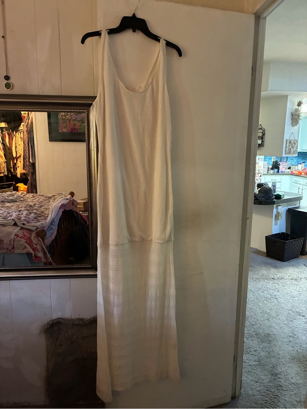 Women’s Cream Sleeveless Knit Maxi Slip Dress Victoria’s Secret